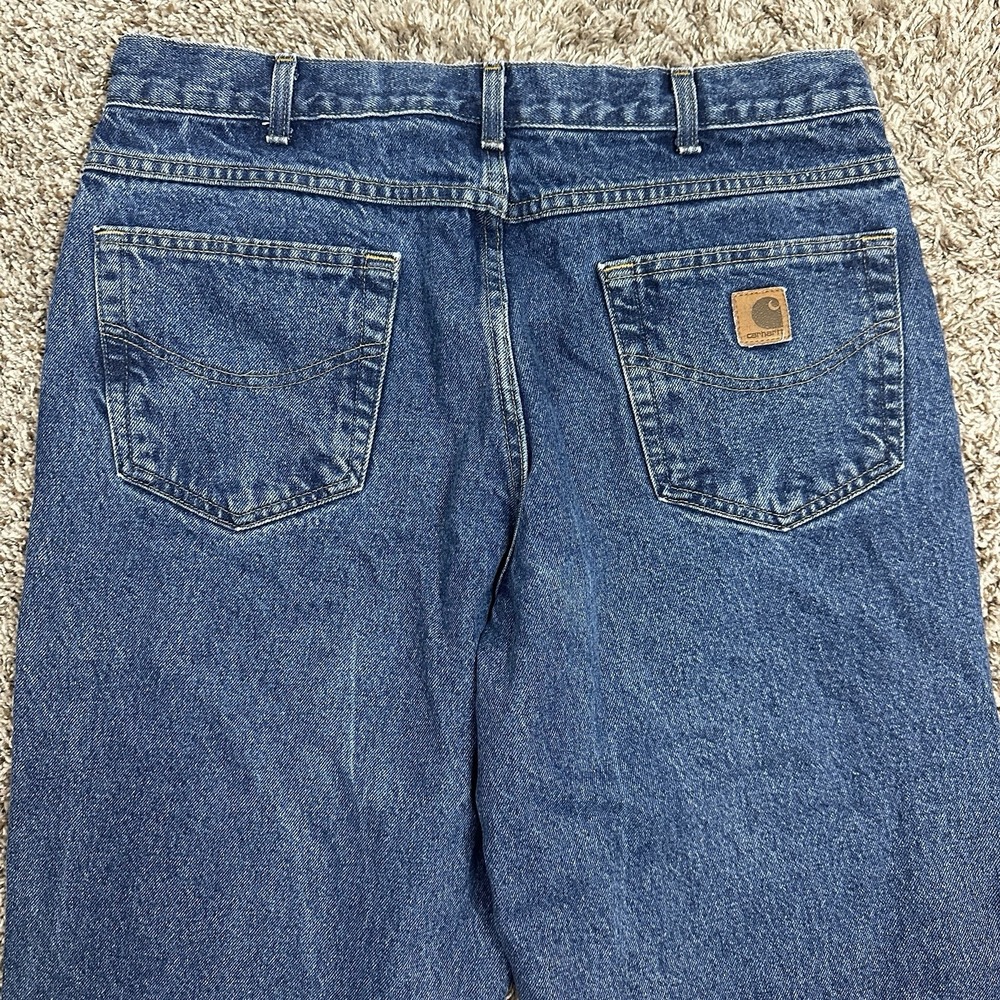 Carhartt B167 DST Loose Fit Jeans Mens 34x33 Tag (36x34) Denim Workwear Pants - Picture 5 of 9